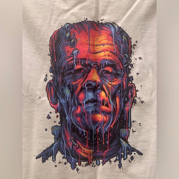 Custom Made Frankenstein White Tee - Picture 2 of 3